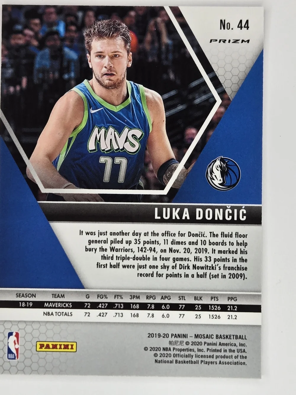 Luka Dončić Reactive Oragne Prizm Mosiac Panini Basketball Card Luka Doncic - Picture 9 of 11